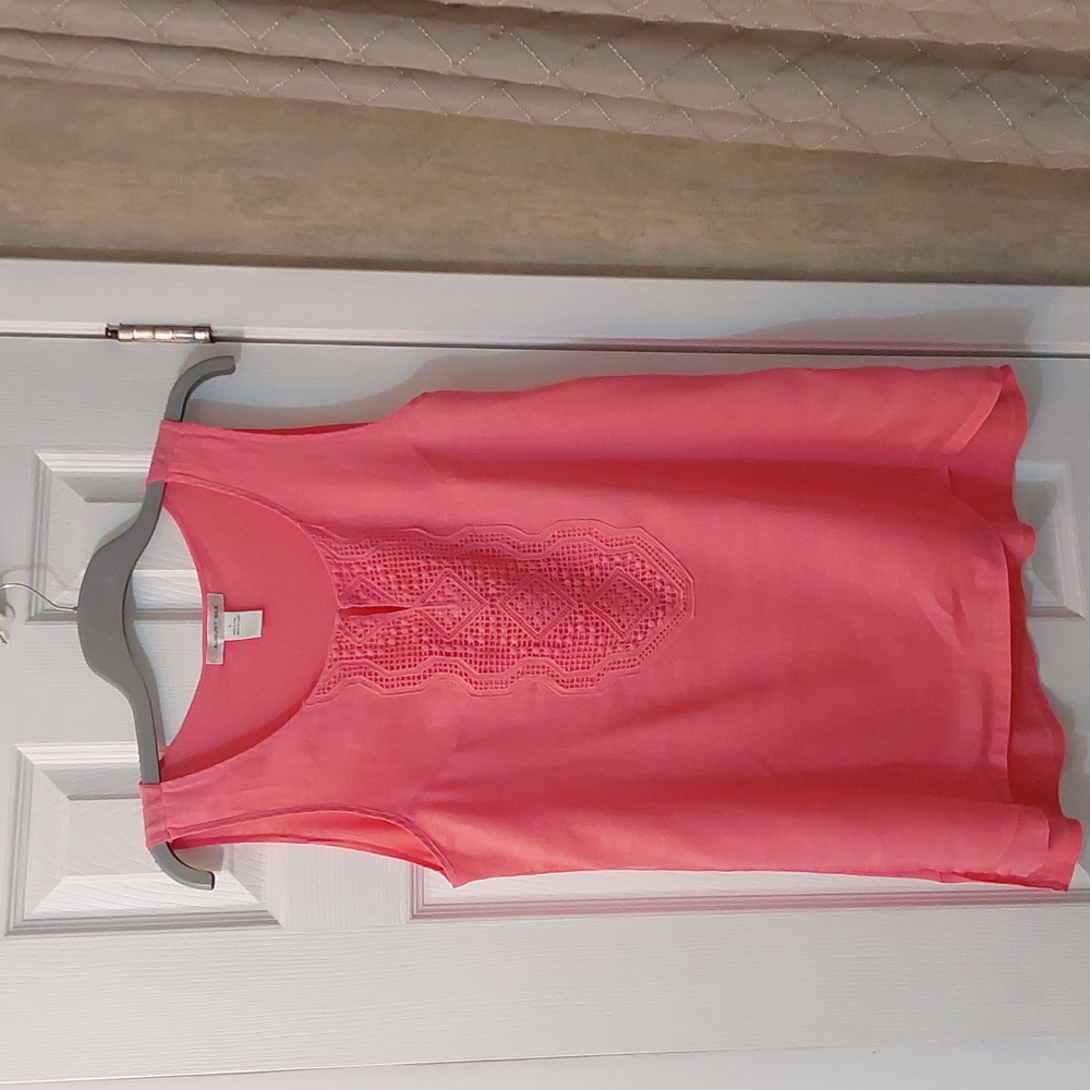 AUGUST SILK Sleevless  linen top